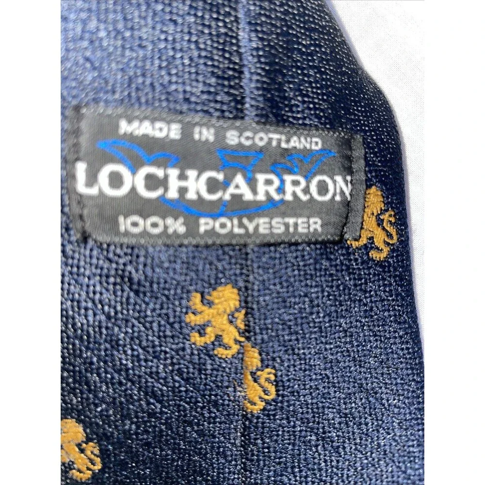 Lochcarron Men’s Dress Tie Size 52” Blue Polyester Business Formal